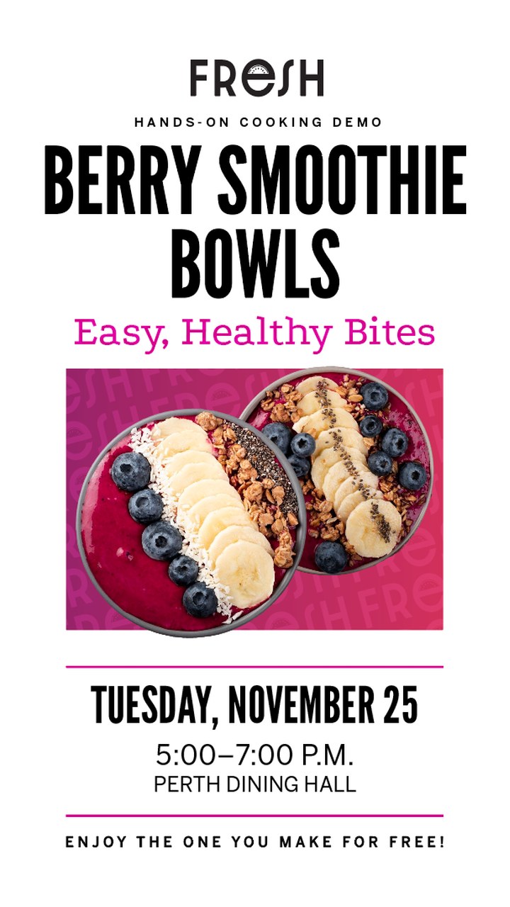 FRESH cooking demo story: Berry Smoothie Bowls