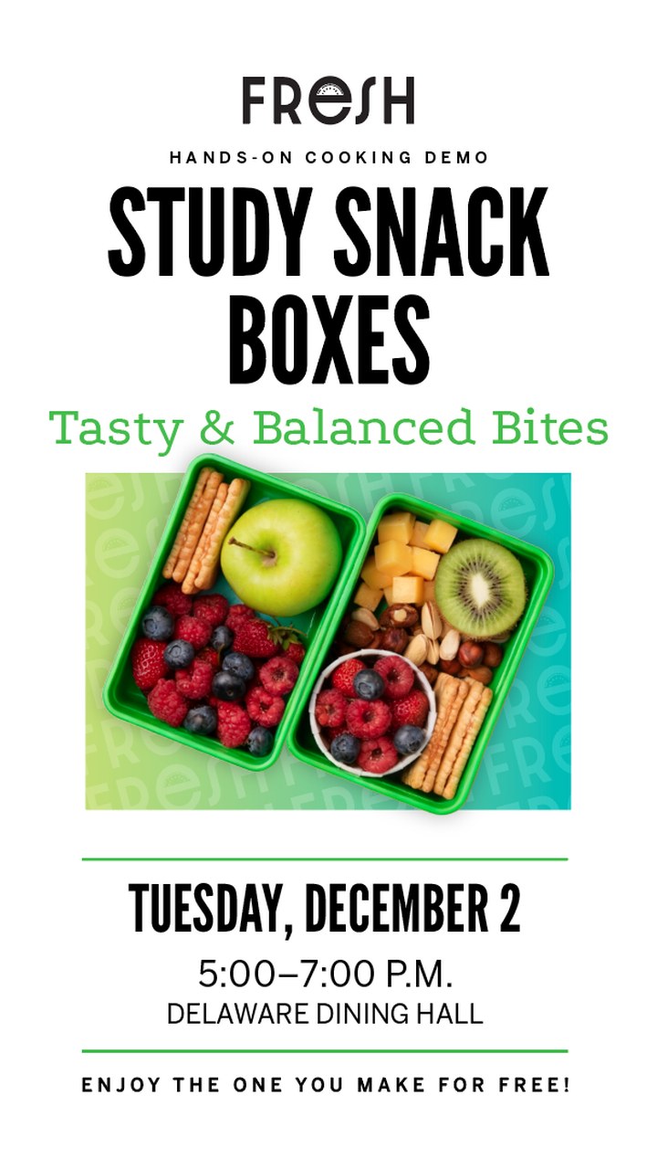 FRESH cooking demo story: Study Snack Boxes