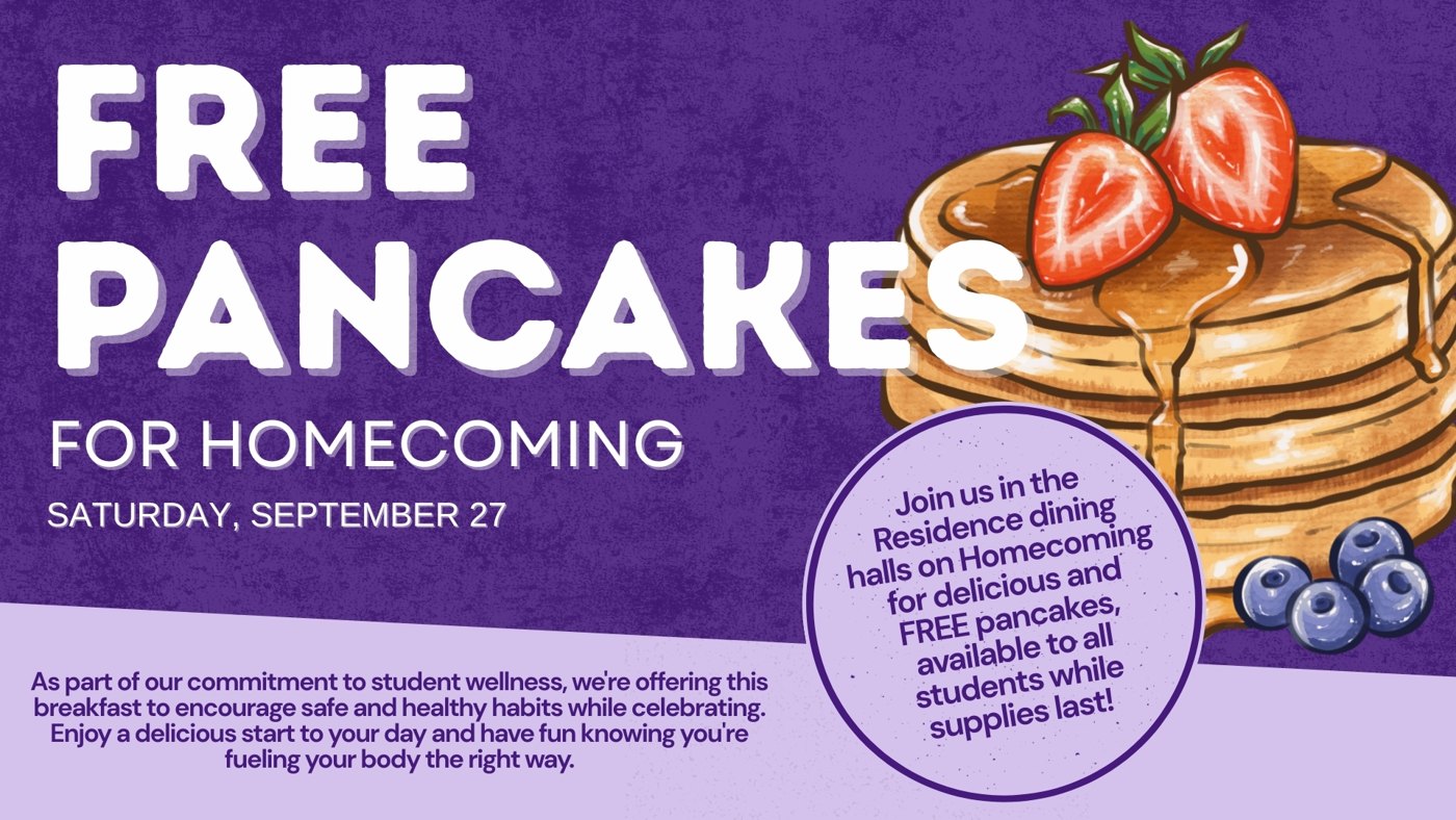 Free Pancakes for Homecoming landscape screen