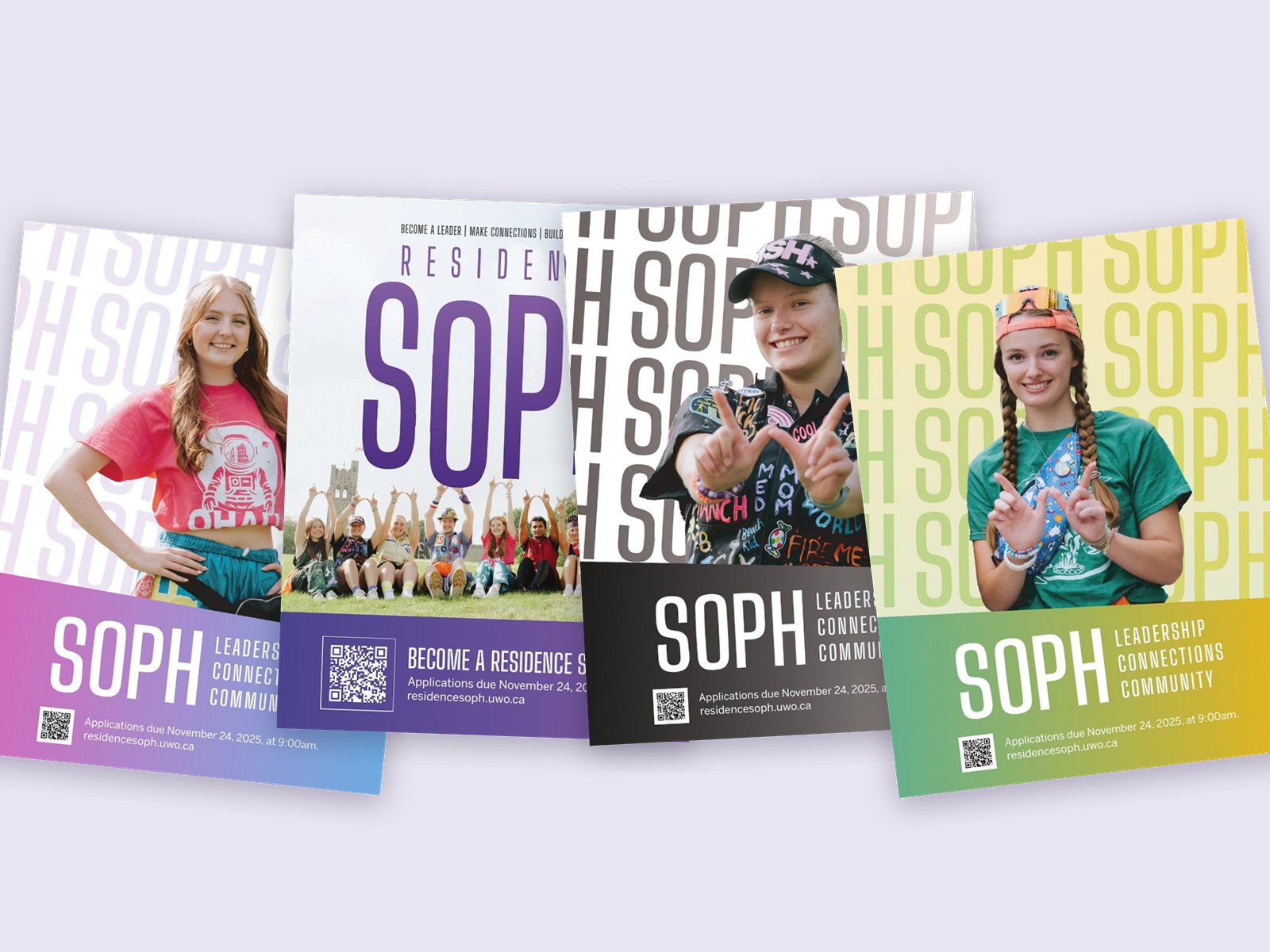 Four Residence Soph recruitment posters